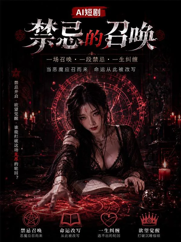 禁忌的召唤 禁忌召唤仪式 ai短剧 召唤情欲故事 禁忌缠绵 海报