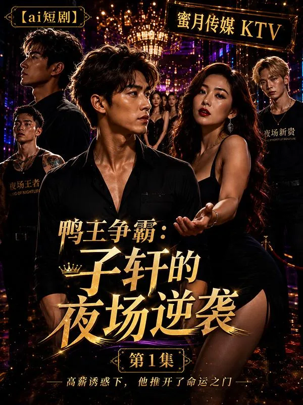 鸭王争霸 夜场鸭王 ai短剧 鸭王情欲故事 争霸缠绵 海报