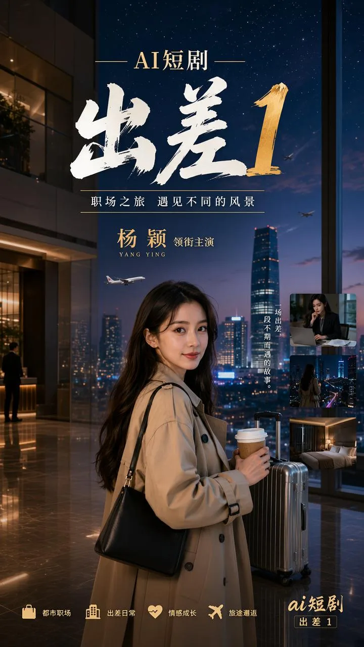 出差1 杨颖酒店深夜 ai短剧 出差情欲故事 杨颖缠绵 海报