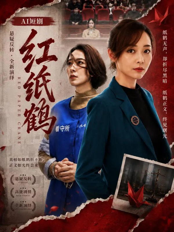 红纸鹤 纯情女主 深夜在密室惨遭冷酷反派的羞辱与拷问 ai成人 画面极具冲击力让人看得心跳加速 ai短剧 海报