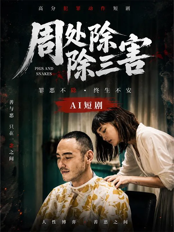 周处除三害 王净 救赎黑化AI短剧深夜连看 纯欲女神极道风情 海报
